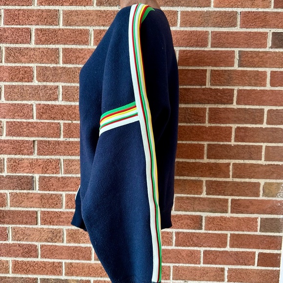 Isabel Marant Étoile Striped Knit Pullover Sweater Navy Crew, Size 40 EU 8 US - Picture 6 of 9